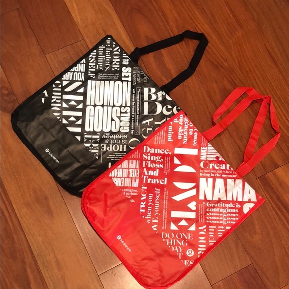 💜 2 lululemon Reusable tote gym Bags